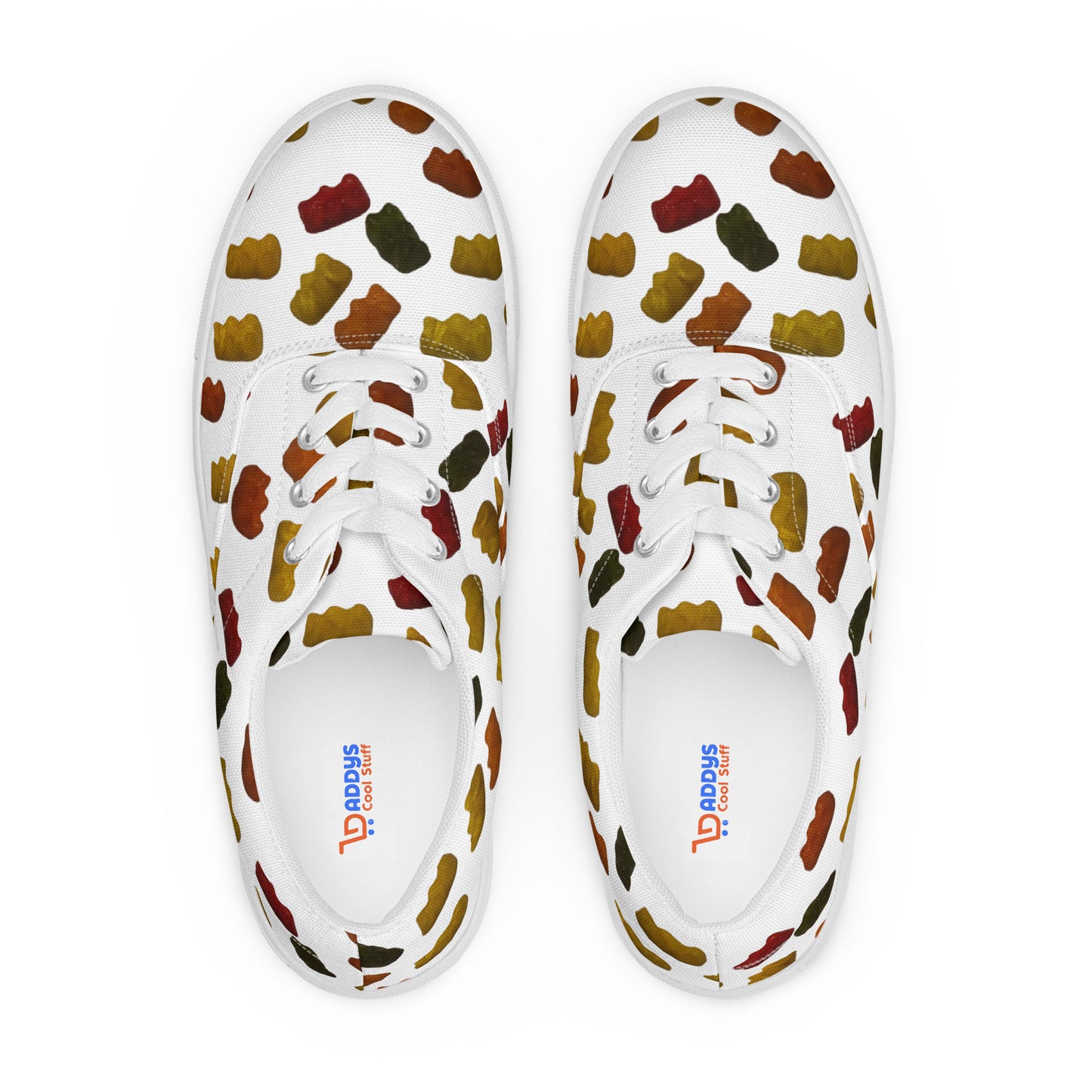 Gummy Bears - Men’s lace-up canvas shoes - White