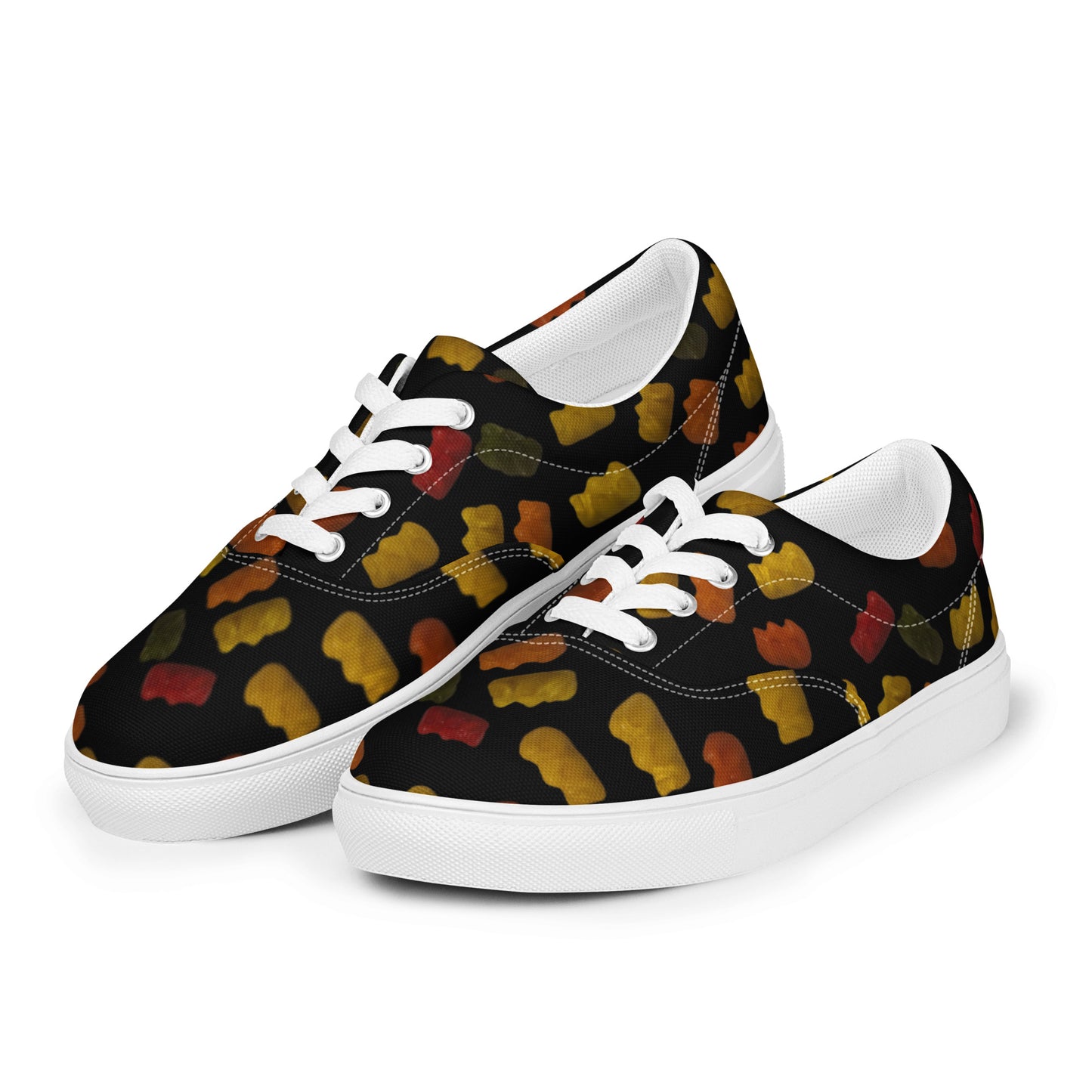 Gummy Bears - Men’s lace-up canvas shoes - Black
