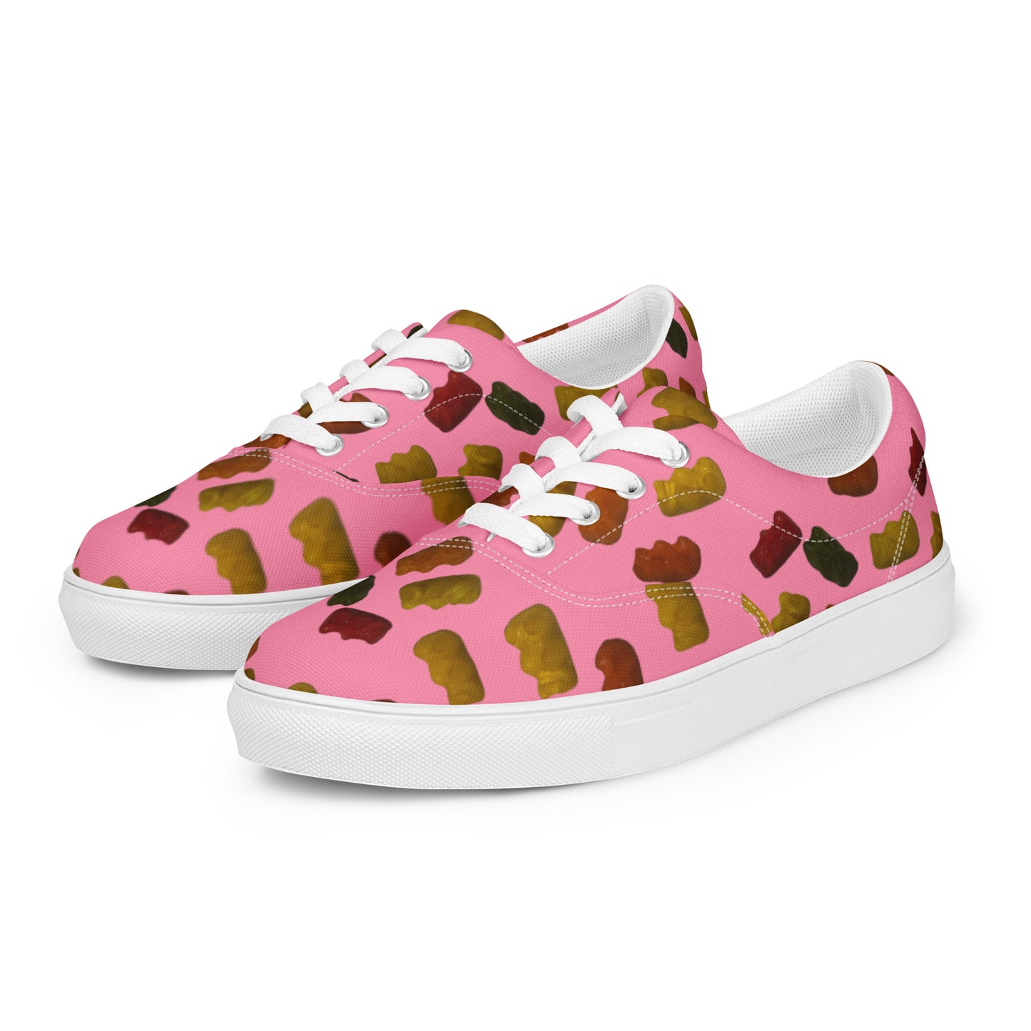 Gummy Bears - Men’s lace-up canvas shoes - Pink