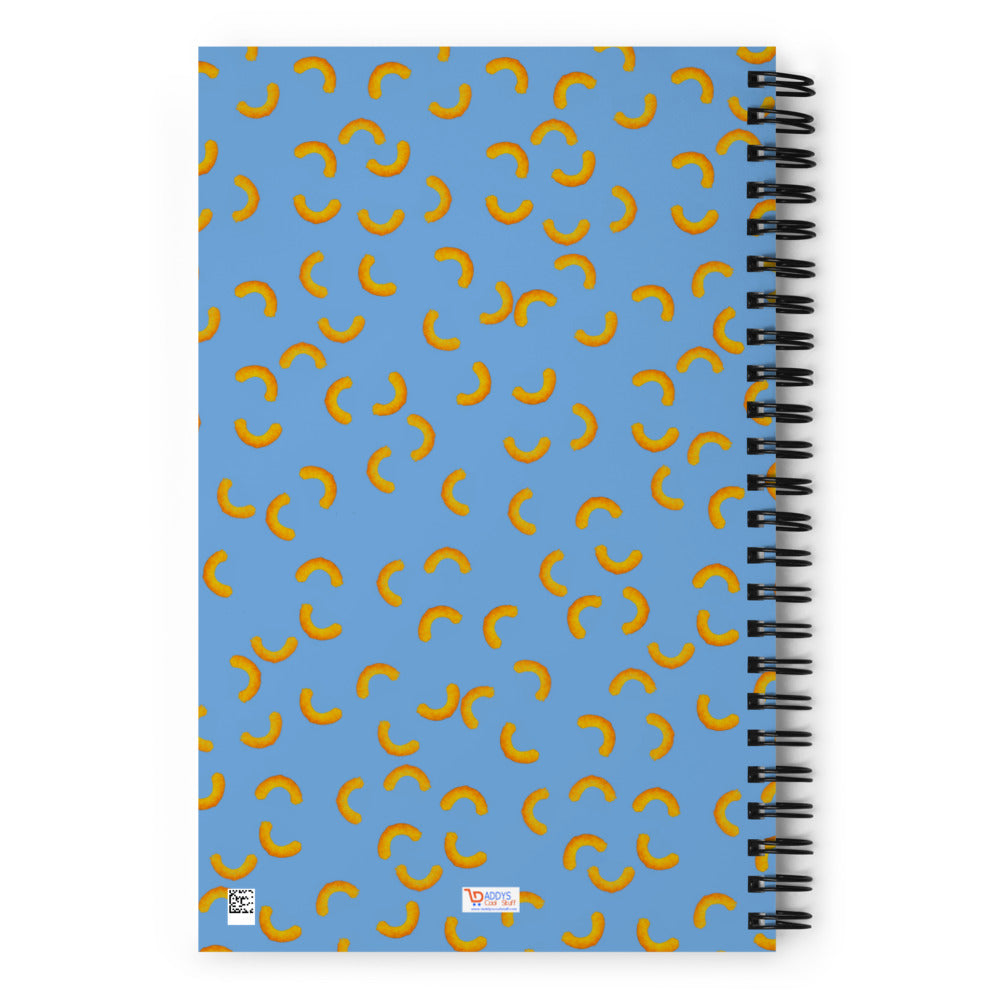 Cheezy doodles - Spiral notebook dotted blue