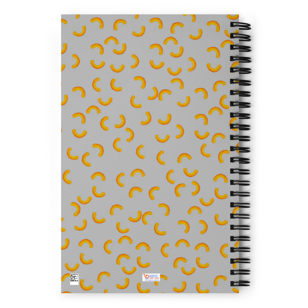 Cheezy doodles - Spiral notebook dotted silver