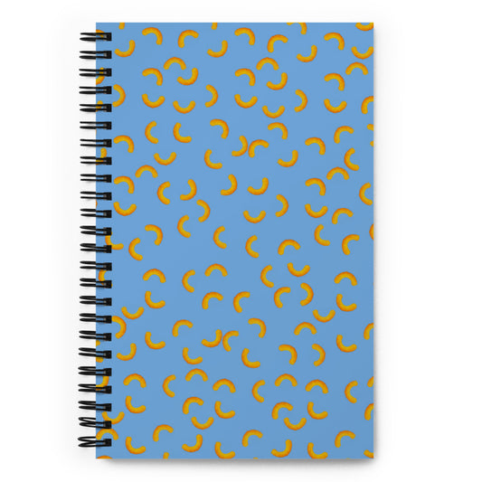 Cheezy doodles - Spiral notebook dotted blue