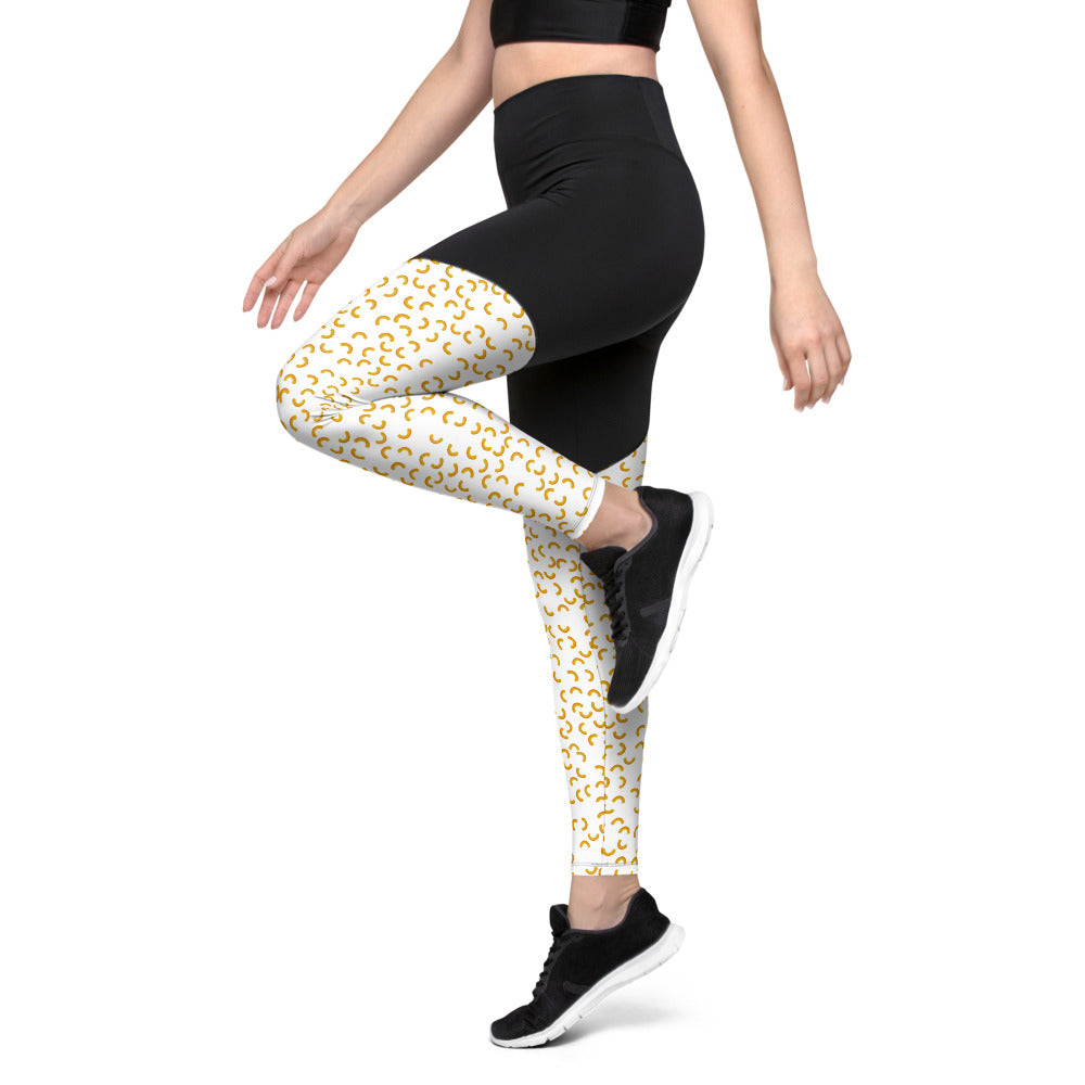 Cheezy doodels - Sports Leggings white