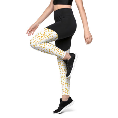 Cheezy doodels - Sports Leggings white