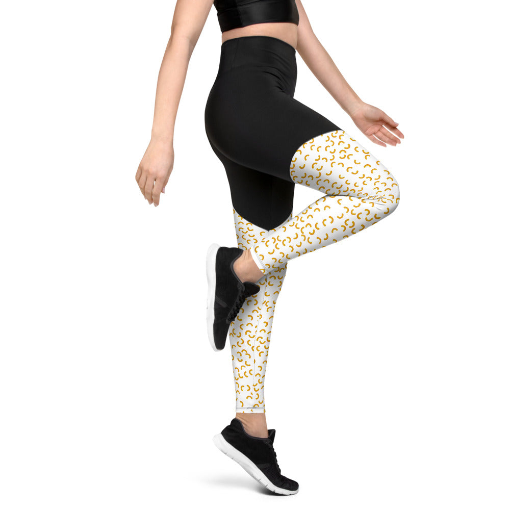 Cheezy doodels - Sports Leggings white