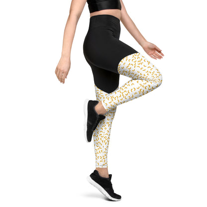 Cheezy doodels - Sports Leggings white