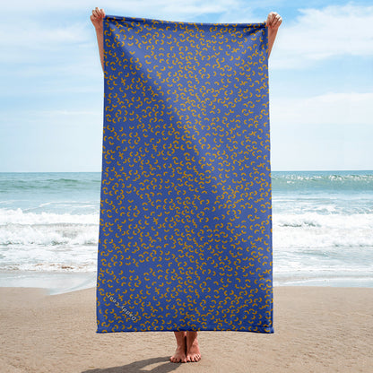 Cheezy doodles - Beach Towel Blue- Your Name
