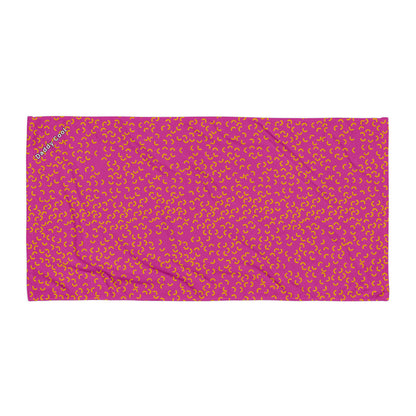 Cheezy doodles - Beach Towel red violet - Your Name