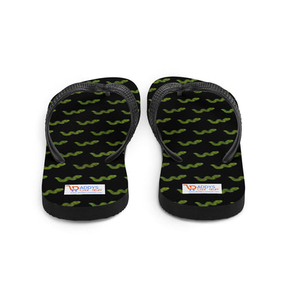 Green Snake - Flip-Flops - Black