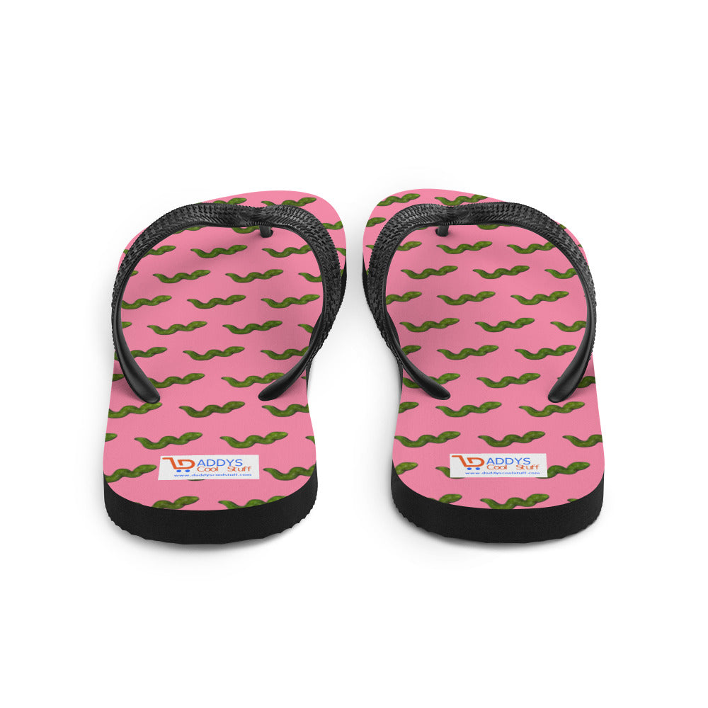 Green Snake - Flip-Flops - Pink