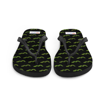 Green Snake - Flip-Flops - Black