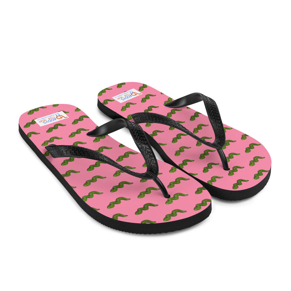 Green Snake - Flip-Flops - Pink