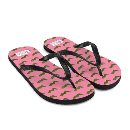 Green Snake - Flip-Flops - Pink