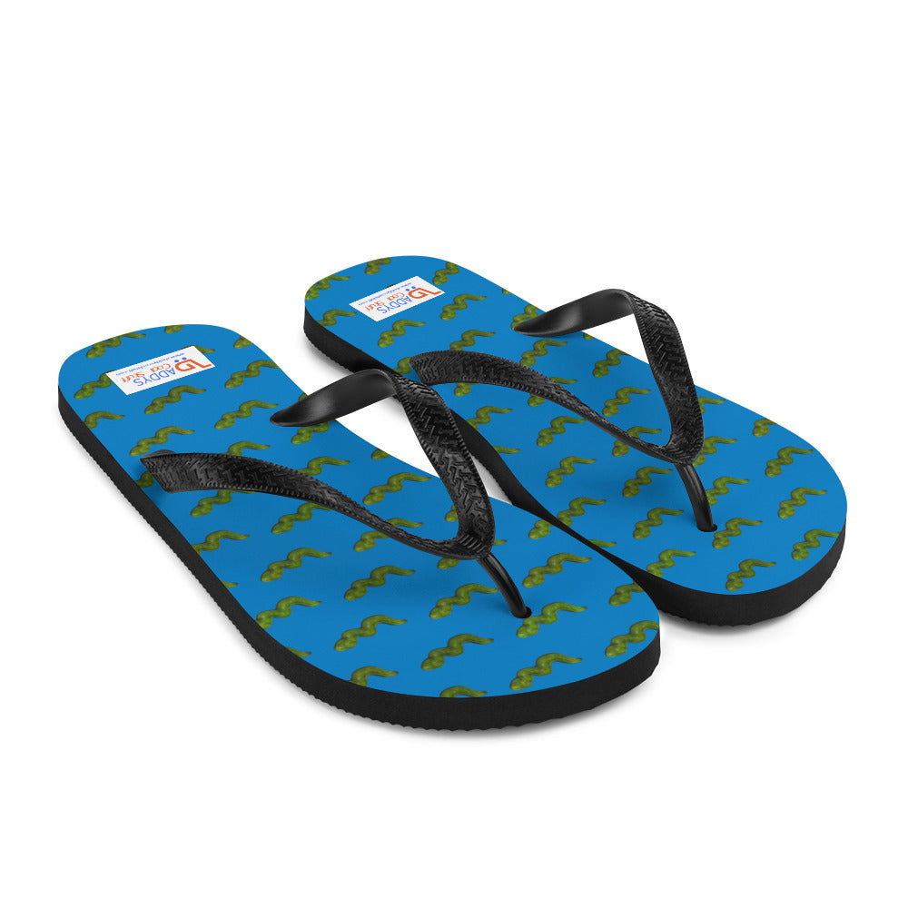 Green Snake - Flip-Flops - Blue