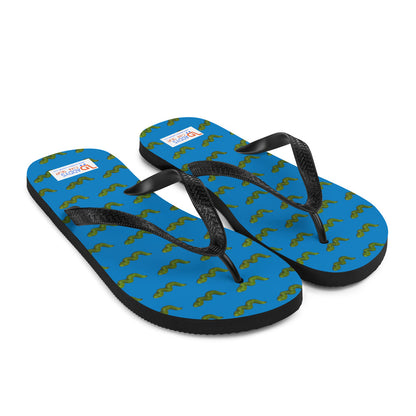 Green Snake - Flip-Flops - Blue
