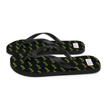 Green Snake - Flip-Flops - Black