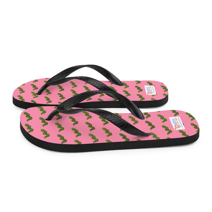 Green Snake - Flip-Flops - Pink