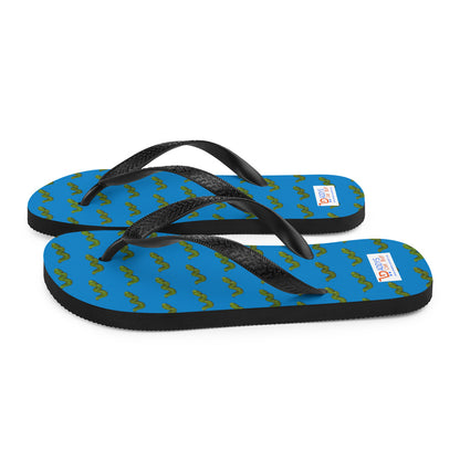 Green Snake - Flip-Flops - Blue