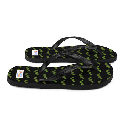 Green Snake - Flip-Flops - Black