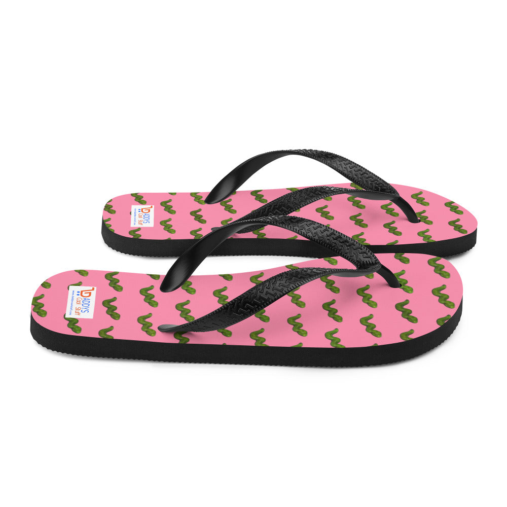 Green Snake - Flip-Flops - Pink