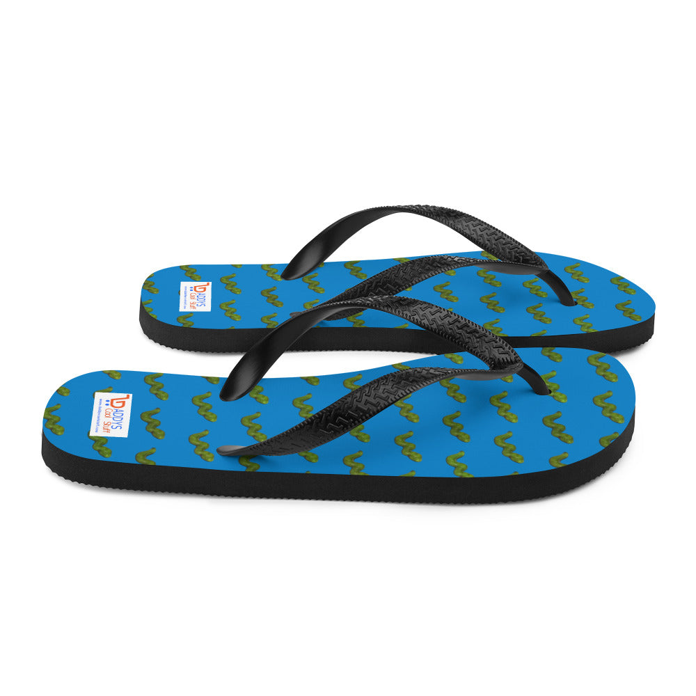 Green Snake - Flip-Flops - Blue