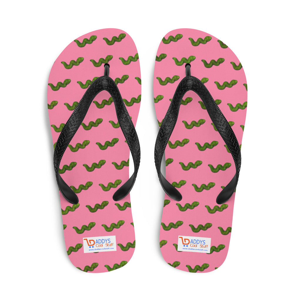 Green Snake - Flip-Flops - Pink