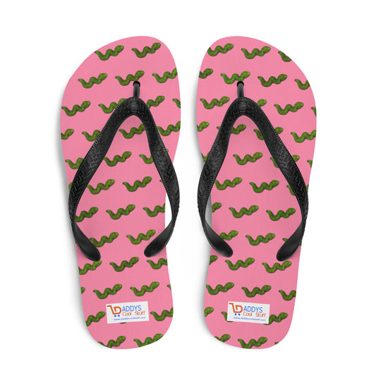 Green Snake - Flip-Flops - Pink