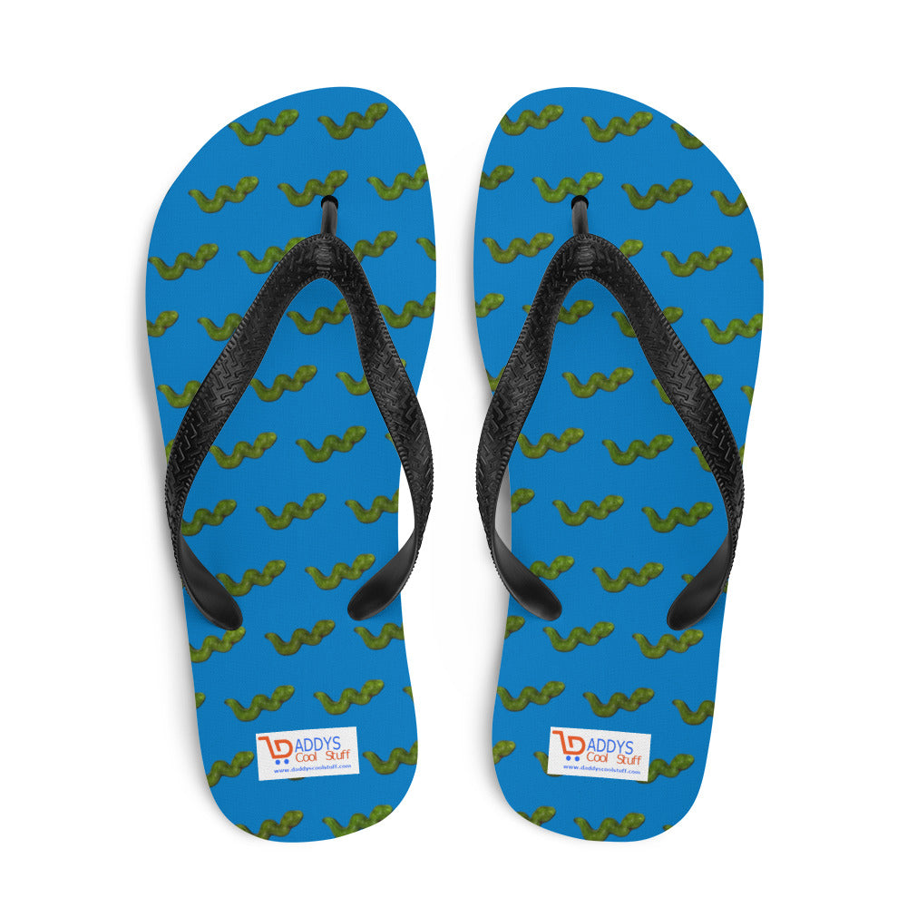 Green Snake - Flip-Flops - Blue