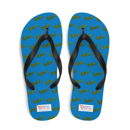 Green Snake - Flip-Flops - Blue