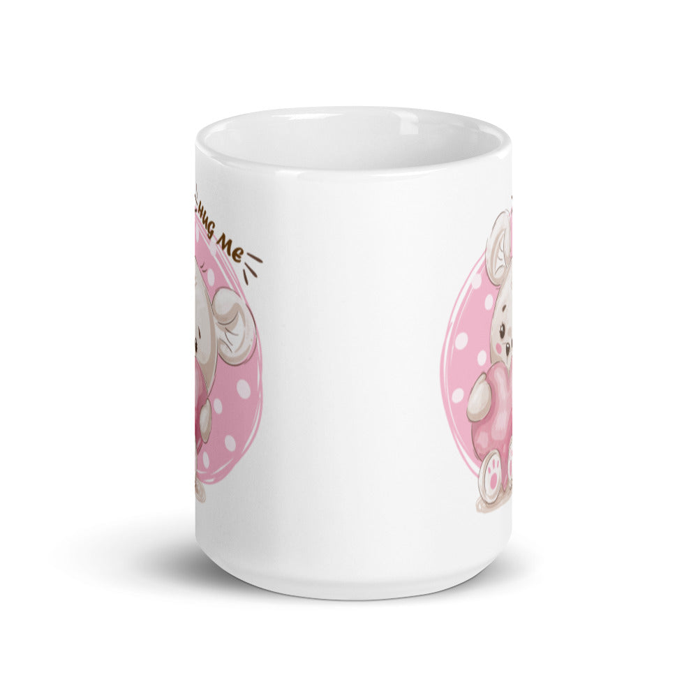 Daddyscoolstuff - Hug Me Teddybear - White glossy mug