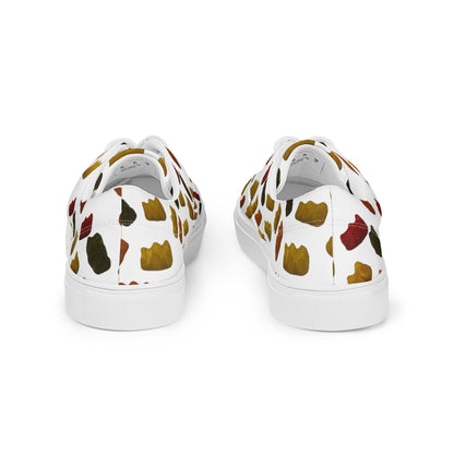 Gummy Bears - Women’s lace-up canvas shoes - White