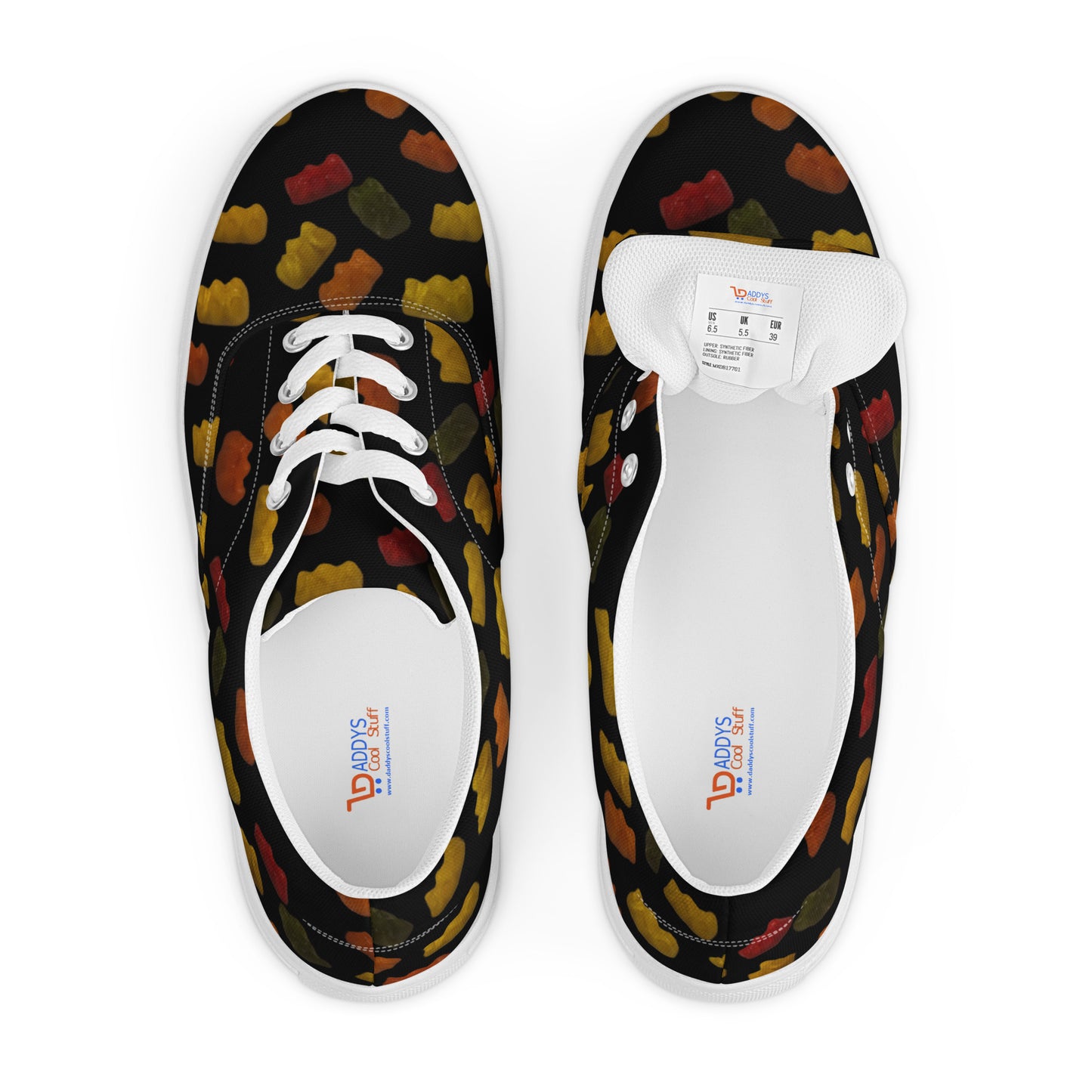 Gummy Bears - Women’s lace-up canvas shoes - Black