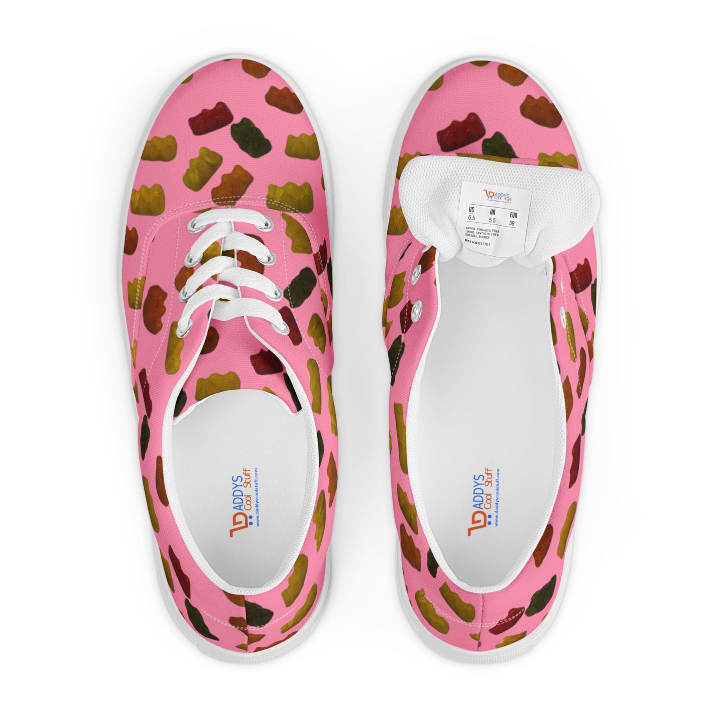 Gummy Bears - Women’s lace-up canvas shoes - Pink