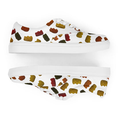 Gummy Bears - Women’s lace-up canvas shoes - White