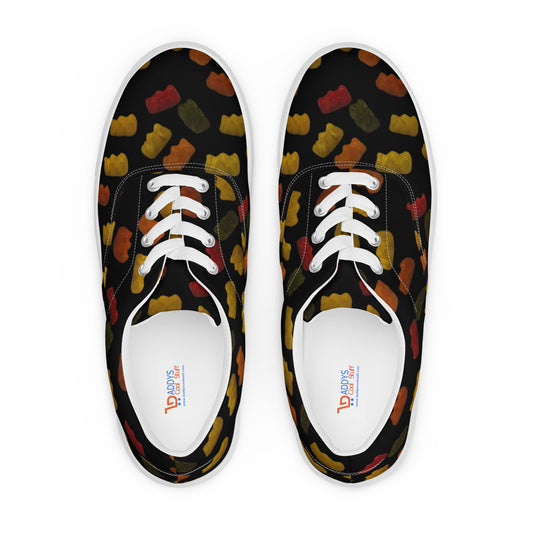 Gummy Bears - Women’s lace-up canvas shoes - Black