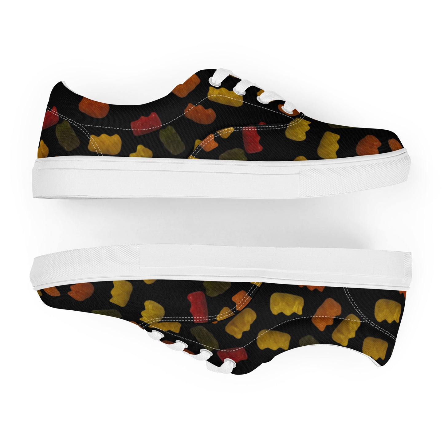 Gummy Bears - Women’s lace-up canvas shoes - Black