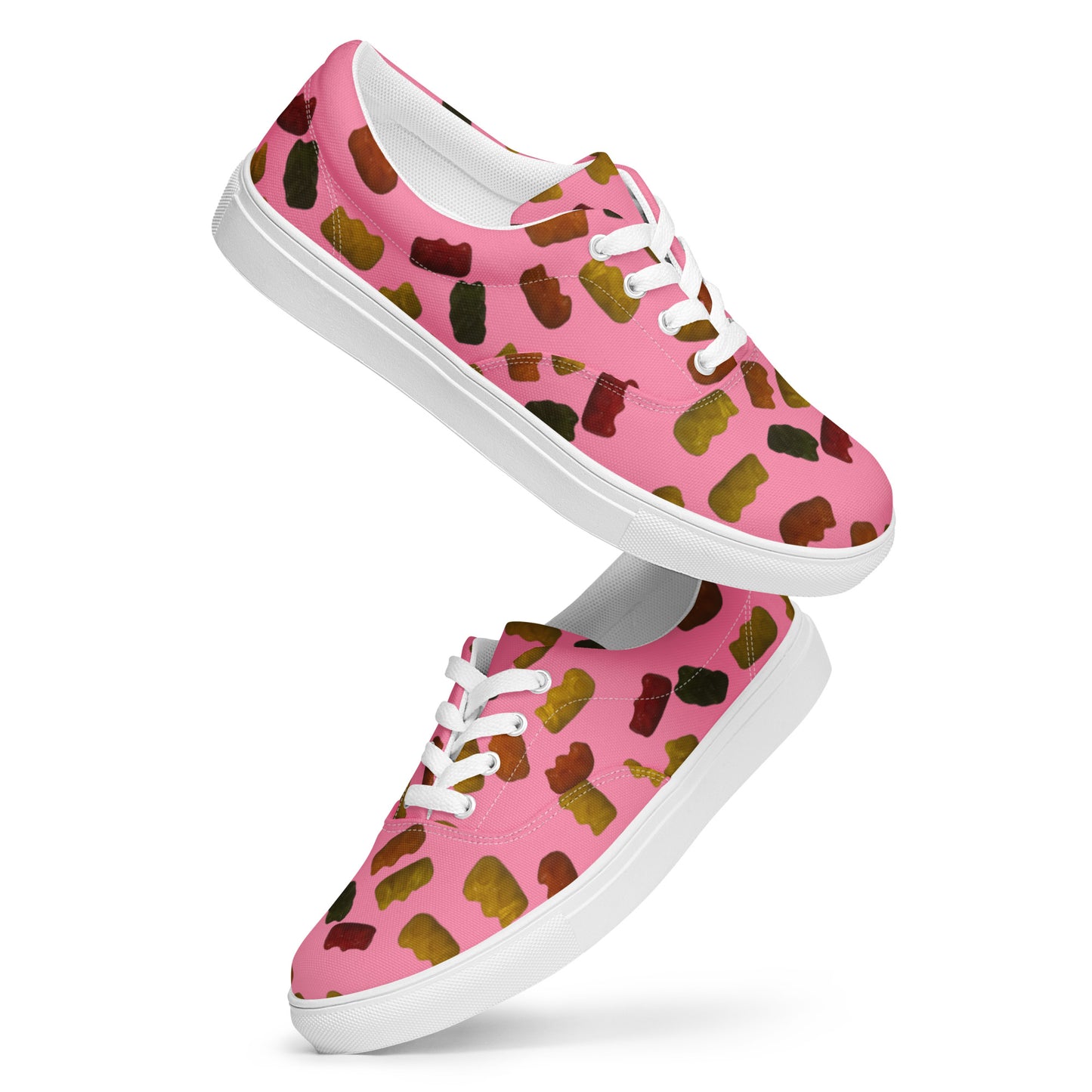 Gummy Bears - Women’s lace-up canvas shoes - Pink