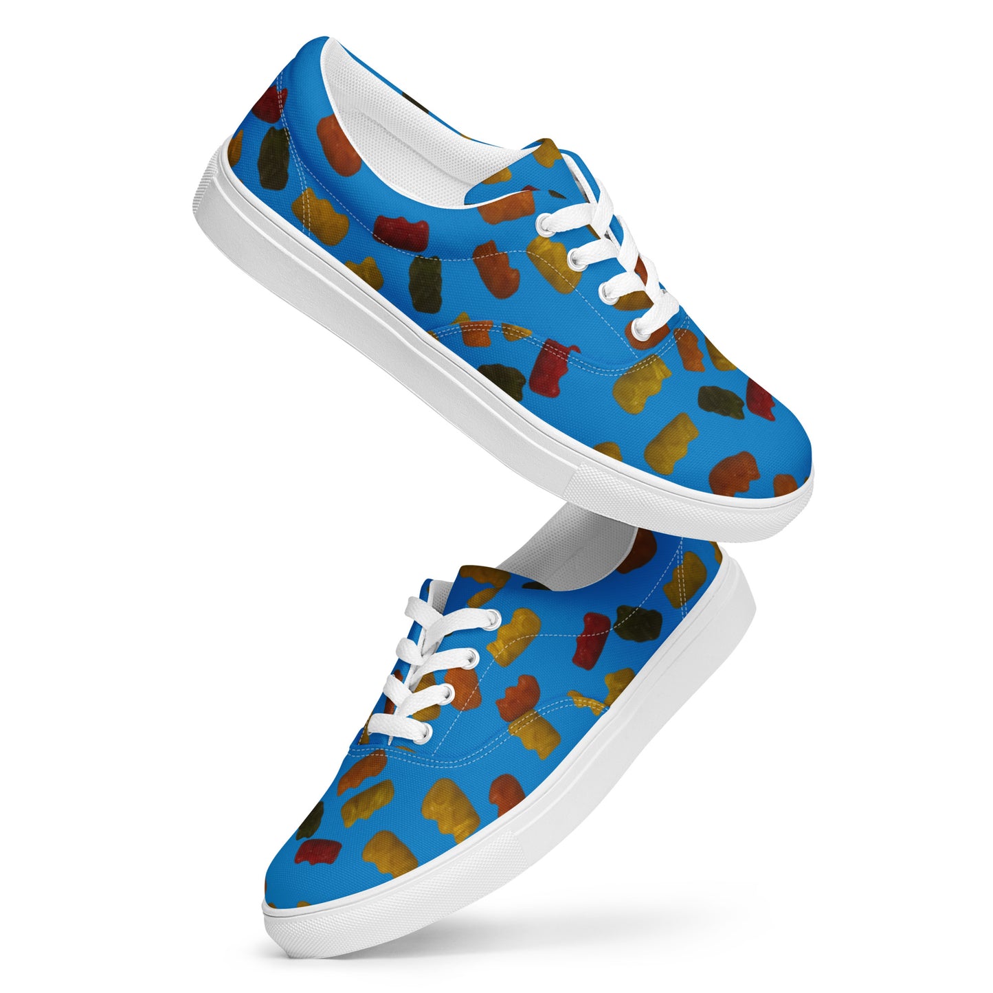 Gummy Bears - Women’s lace-up canvas shoes - Blue