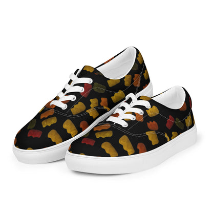 Gummy Bears - Women’s lace-up canvas shoes - Black