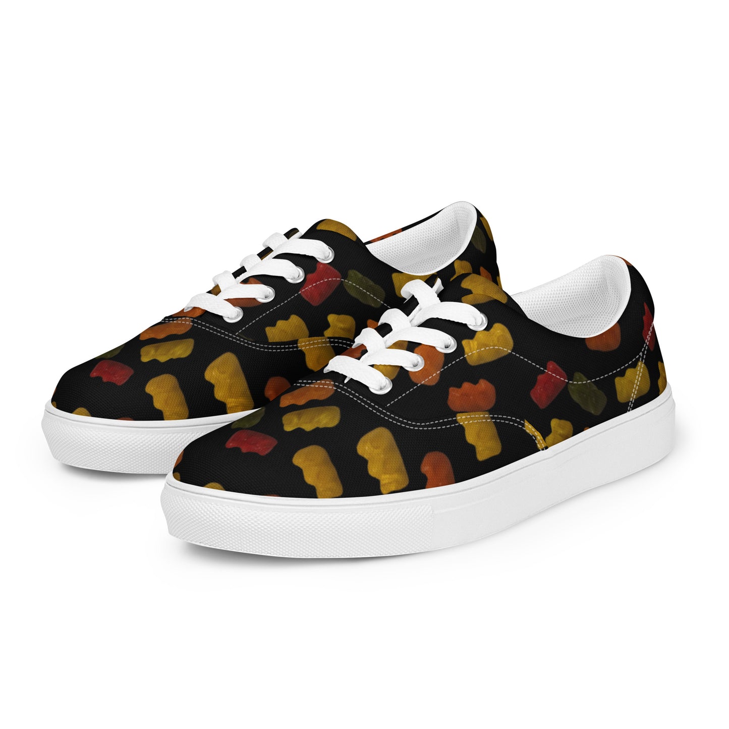 Gummy Bears - Women’s lace-up canvas shoes - Black