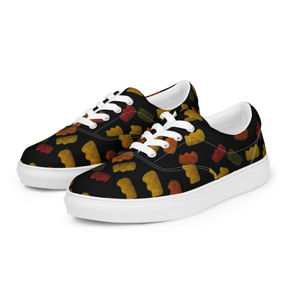Gummy Bears - Women’s lace-up canvas shoes - Black