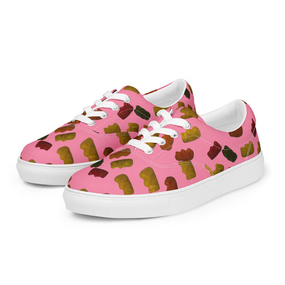 Gummy Bears - Women’s lace-up canvas shoes - Pink