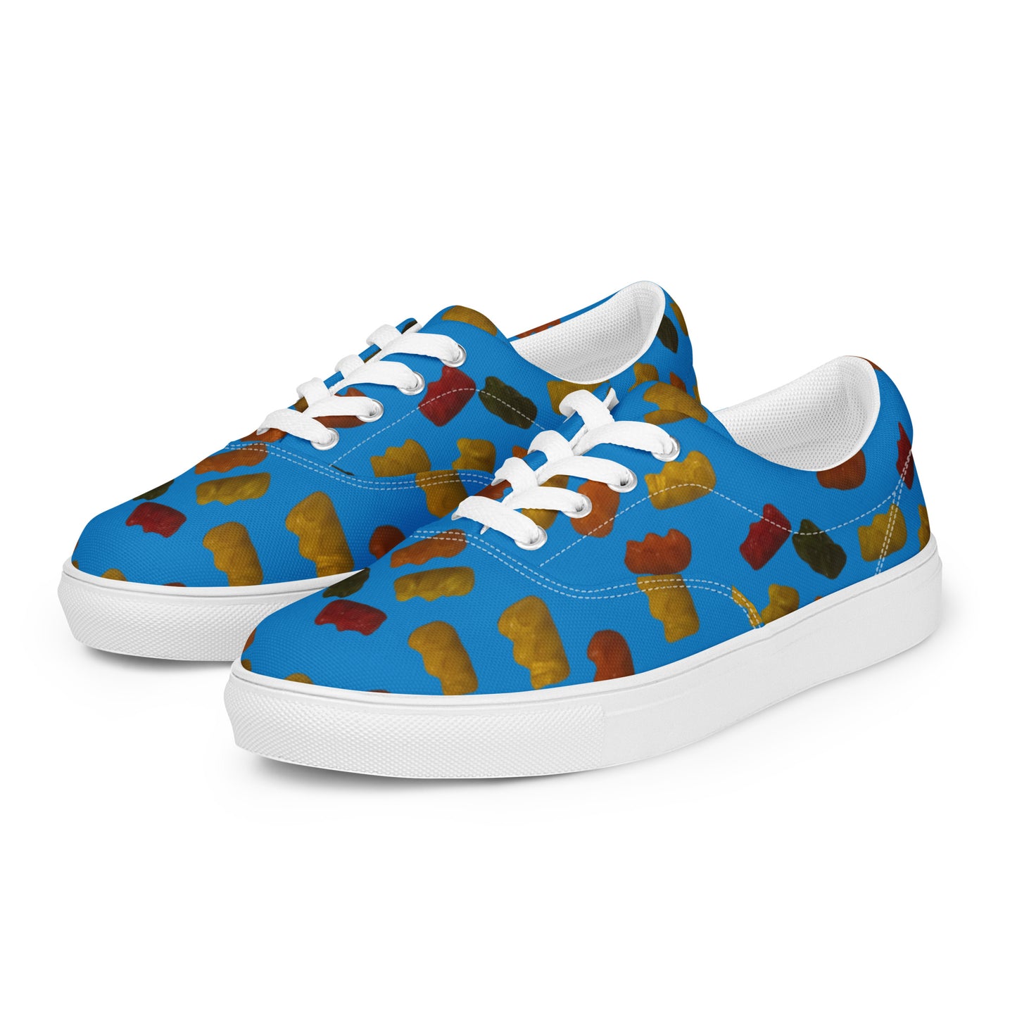 Gummy Bears - Women’s lace-up canvas shoes - Blue
