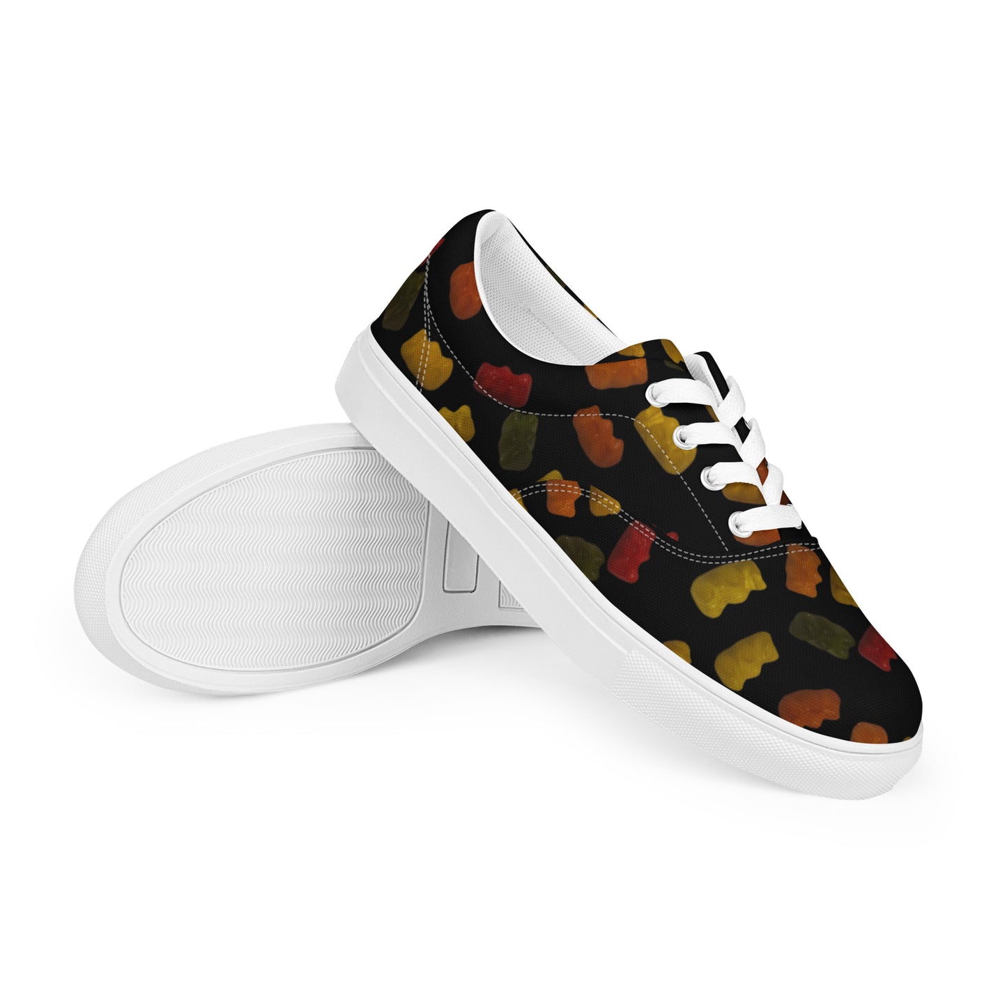 Gummy Bears - Women’s lace-up canvas shoes - Black