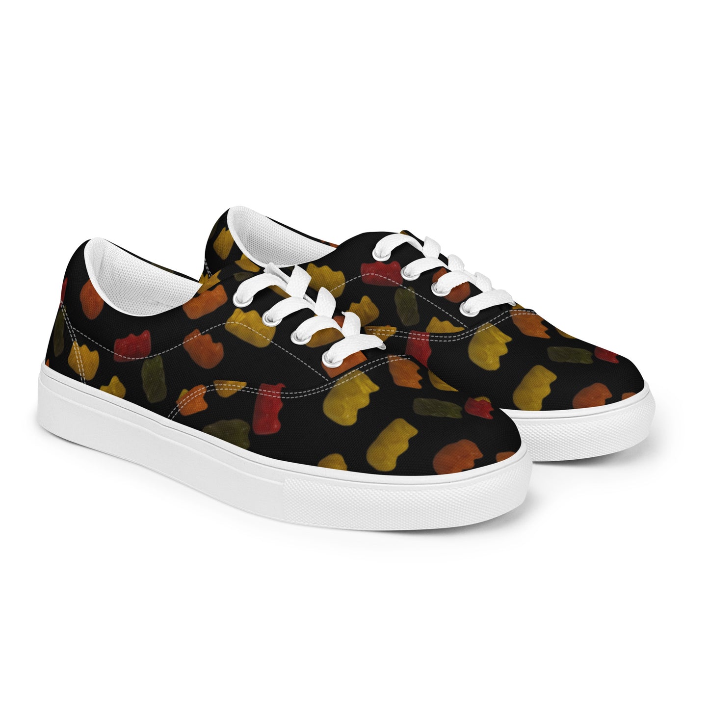 Gummy Bears - Women’s lace-up canvas shoes - Black