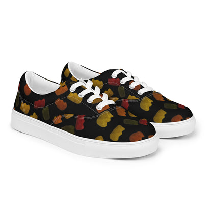 Gummy Bears - Women’s lace-up canvas shoes - Black
