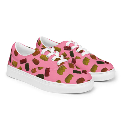 Gummy Bears - Women’s lace-up canvas shoes - Pink
